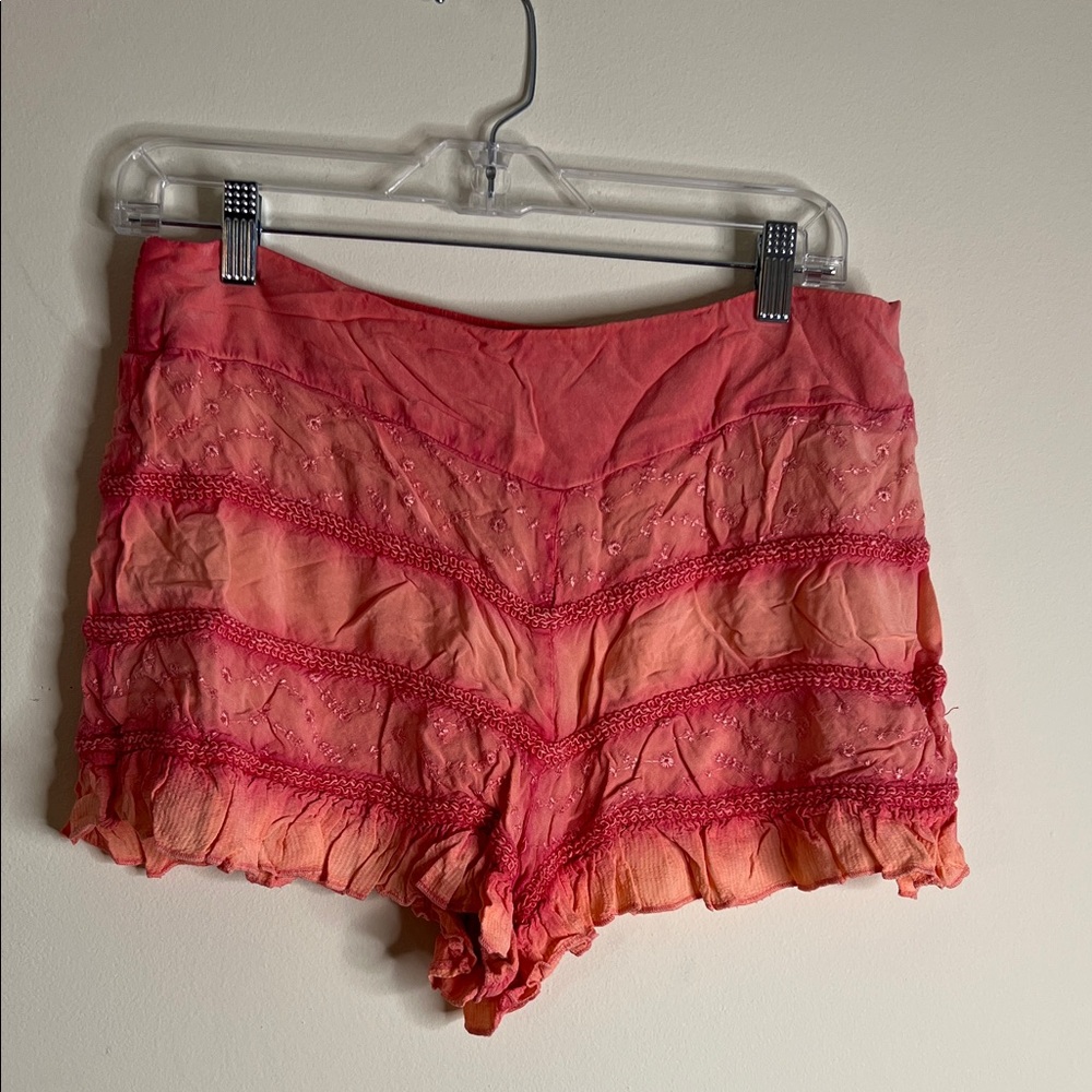Free People Pink and Orange Women Shorts